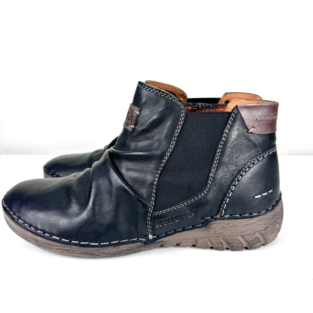 Leather‎ Boots JOSEF SEIBEL Felicia 03 in Black Kombi Size 37 (6-6 1/2)